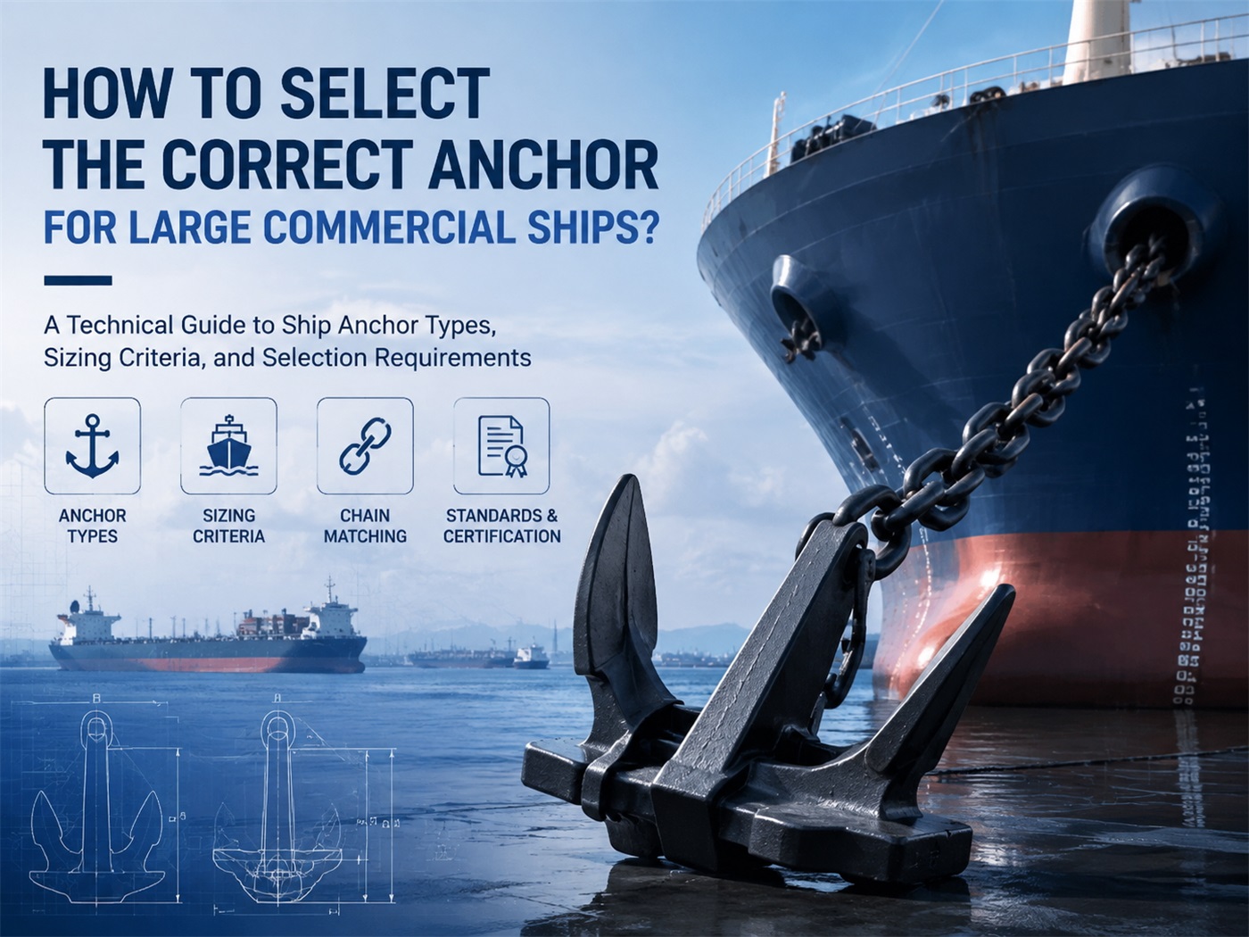 Como selecionar a âncora correta para grandes navios comerciais?