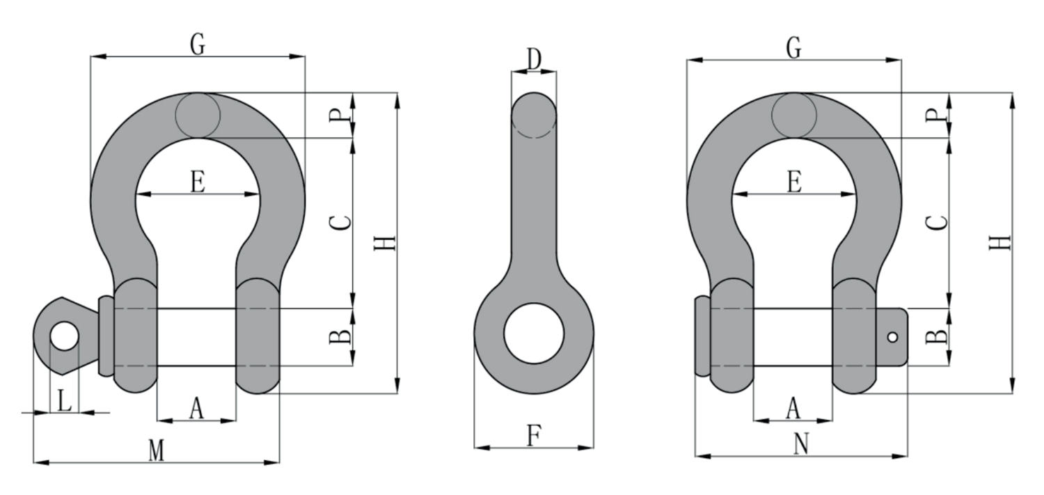 T8 Alloy Shackle Size